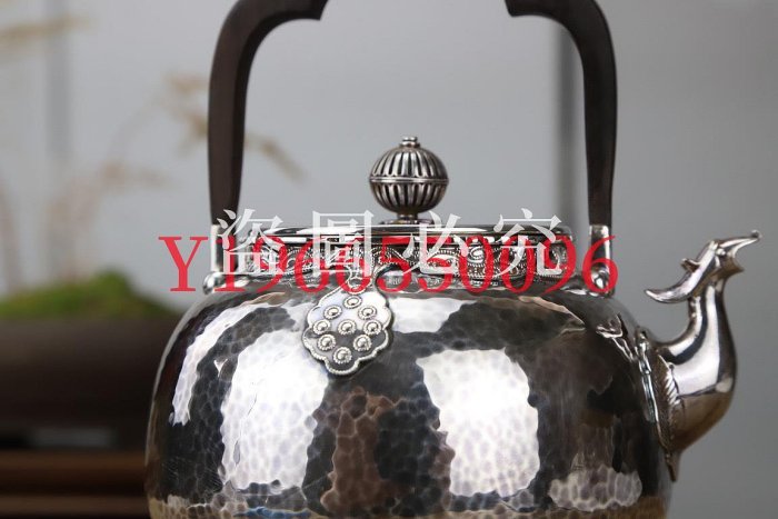 銀壺波斯獸口銀壺純銀999 純手工打家用燒水煮茶銀壺純銀煮茶銀壺云肩紋