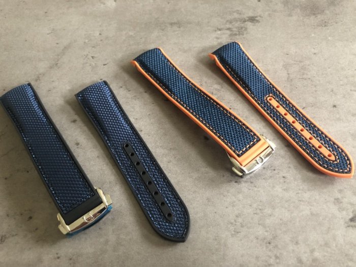 老p玩錶 for omega 海馬 22mm複合式錶帶 橡膠錶帶 含摺疊扣 另有21/20mm seamaster