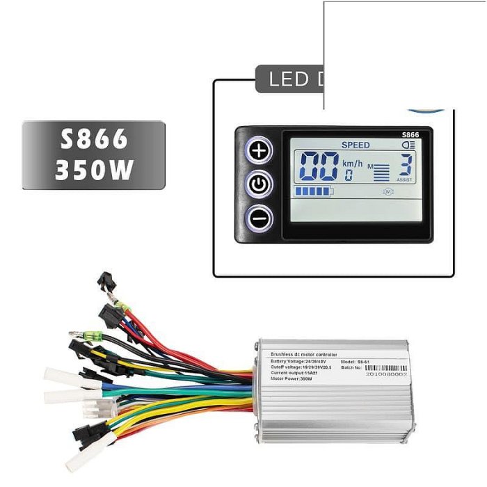 電儀表控制器 S866 24V-48V 250W 350W電動滑板車智能液晶儀表
