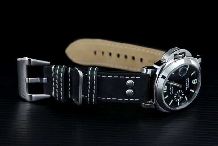 IWC的新衣banda德國軍錶vintage冒險風格鉚釘24mm 直身黑色瘋馬真皮錶帶hamilton SEIKO