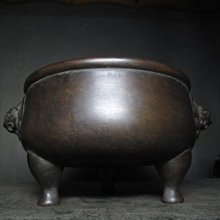 老銅爐◎ 獸首三足銅香爐【寶雲居款】 | Yahoo拍賣