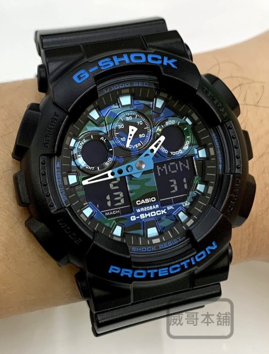 【威哥本舖】Casio臺灣原廠公司貨 G-Shock GA-100CB-1A 雙顯運動錶 GA-100CB