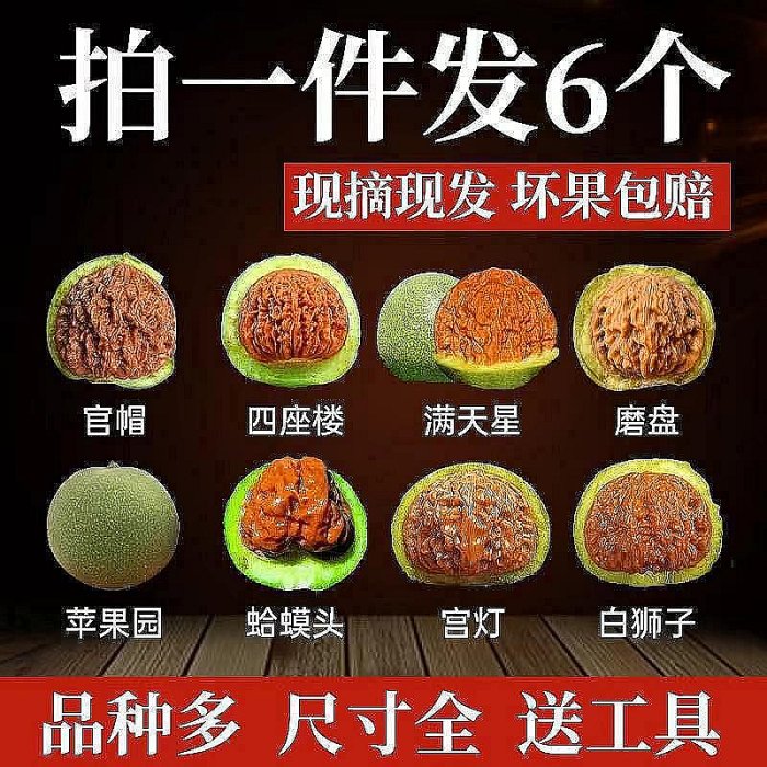 賭青皮蛤蟆頭核桃文玩虎頭盤玩四座樓獅子頭磨盤宮燈麒麟紋大官帽~Q0419