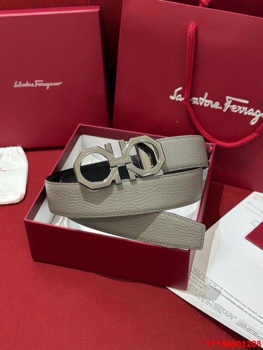 菲拉格慕皮帶 FERRAGAMO 菲拉格慕男士腰帶 雙面頭層牛皮 雙面 菲拉格慕（FERRAGA