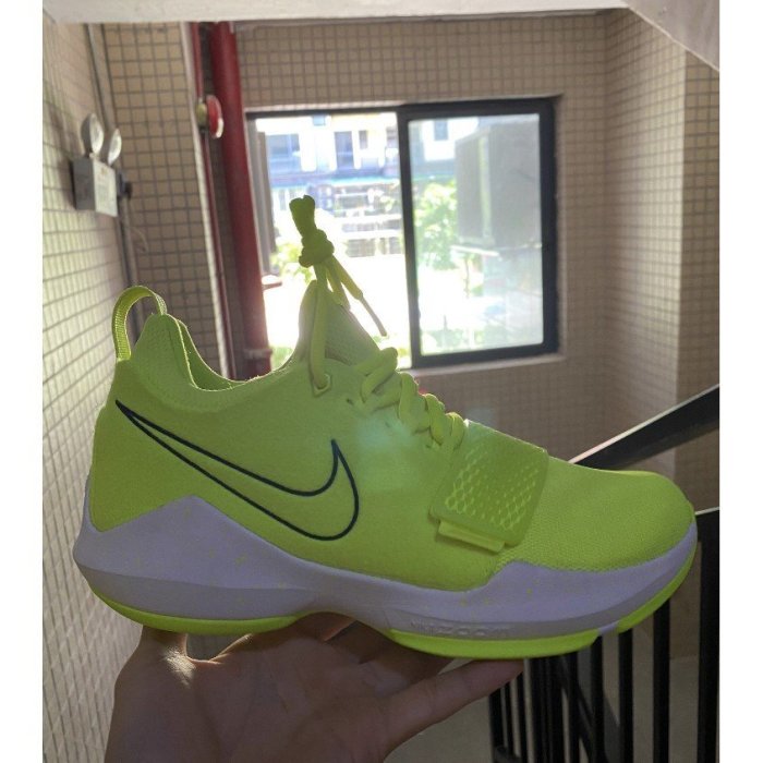 正品】耐克Nike PG Volt 熒光綠運動公司現貨878627 厚底慢跑鞋