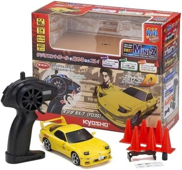 京商 Kyosho Egg RX-7 FD3S 黃 頭文字D 高橋啟介 迷你遙控車 LED 電動車 2.4GHz 日本代購