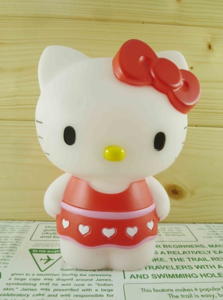 【震撼精品百貨】Hello Kitty 凱蒂貓~塑膠造型存錢筒~紅裙子