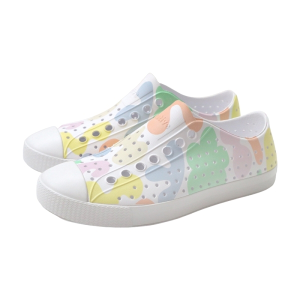 【現貨/預購】native JEFFERSON WANDERFOAM PRINT 洞洞鞋 中性款 白/粉彩 不規則圖型 F0000233-9279 no493
