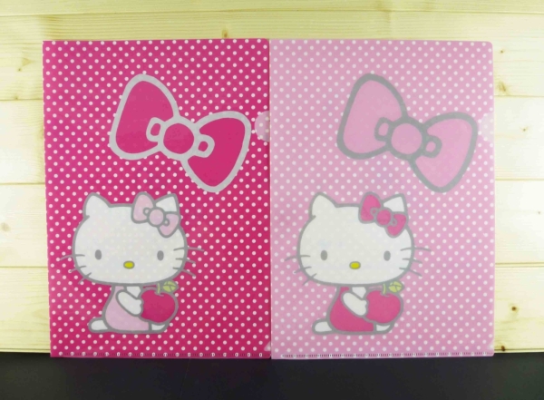 【震撼精品百貨】Hello Kitty 凱蒂貓~2入檔案夾~點點蘋果