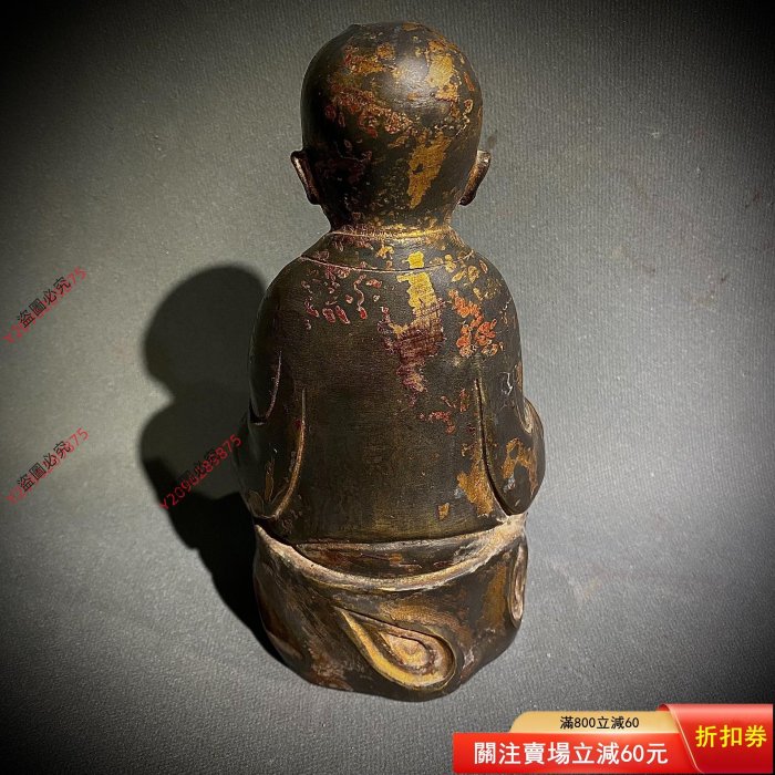 古玩銅器収蔵老銅仏像小擺件老貨旧貨老物件農村収 純銅泥金脫金佛像善財童子小沙彌老銅擺件佛堂用品擺件銅佛像皮殼老氣老