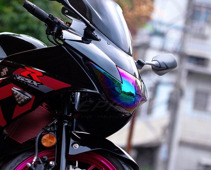 EPIC 小阿魯 GSX-R 150 大燈護片 大燈護罩 大燈罩 大燈 護片 護罩 貼片 附子母扣 彩鈦 鍍鈦