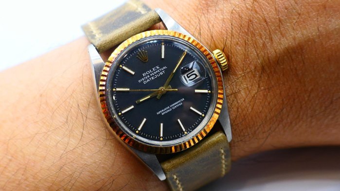 【美好時光】罕見半金款碳黑面1972年份ROLEX勞力士經典款1601自動上鏈1570機芯 ( 16013 16233等參考）