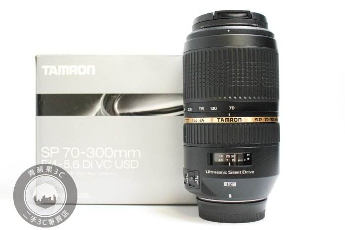 【台南橙市3C】TAMRON 騰龍 SP 70-300mm F4-5.6 Di VC USD  A005 For Nikon 二手鏡頭 #93717