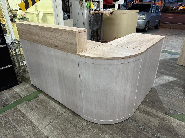 吉田二手傢俱❤全新L型櫃台 收銀櫃檯 吧檯桌 櫃臺 前台櫃 吧檯 接待台 多功能桌