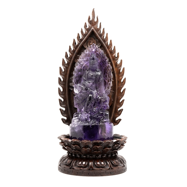 正佳珠寶】紫水晶頂級巴西紫水晶觀世音菩薩雕刻紫水晶雕刻佛像｜手工客