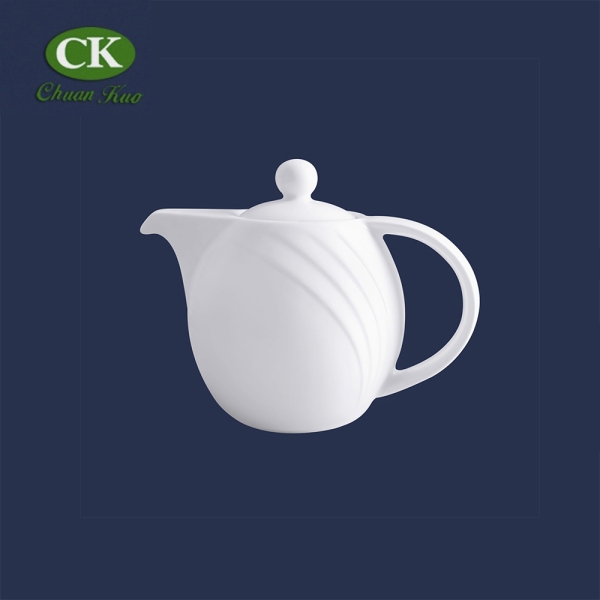 CK全國瓷器】瓷壺系列-球型磁壺400mL 咖啡壺花茶壺茶壺茶具陶瓷茶壺