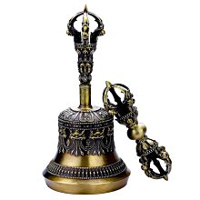 金剛鈴法器黃銅五股手工九股金剛鈴杵法器藏密手把件精品佛鈴~聚福地