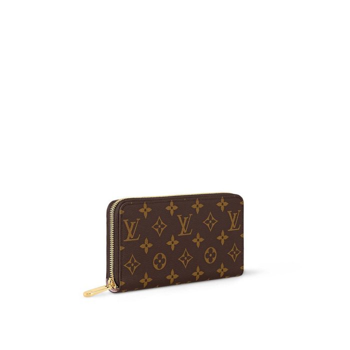 Louis Vuitton LV 路易威登 ZIPPY 新版經典老花拉鍊長夾/手拿包 芭蕾粉色內裡 M41894