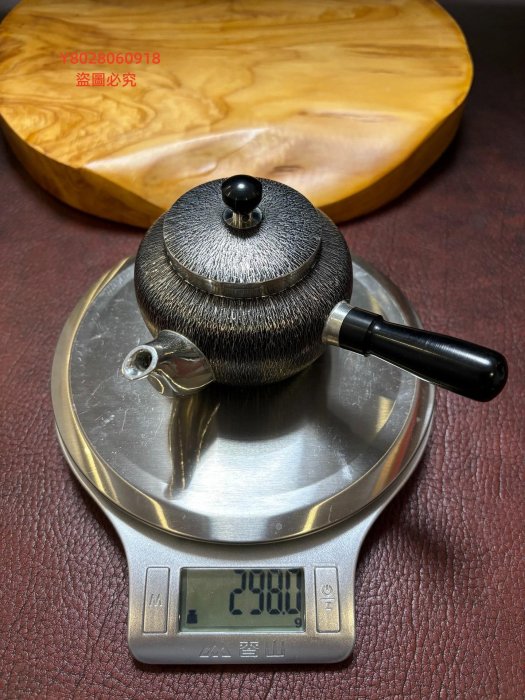 日本回流本錫錫半造嵯峨野兔毫紋本錫側把急須茶壺錫壺泡茶壺橫手急須