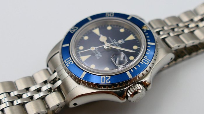 【美好時光】罕見藍面藍圈膏藥面有保單ROLEX龍頭底蓋Tudor 96090 lady sub經典迷你小水鬼ROLEX服務中心小姐標配^^