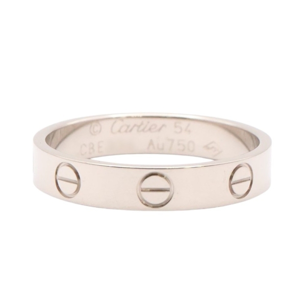 Cartier 卡地亞 Mini Love #54 戒指 18K白金 B4085154 【二手名牌BRAND OFF】