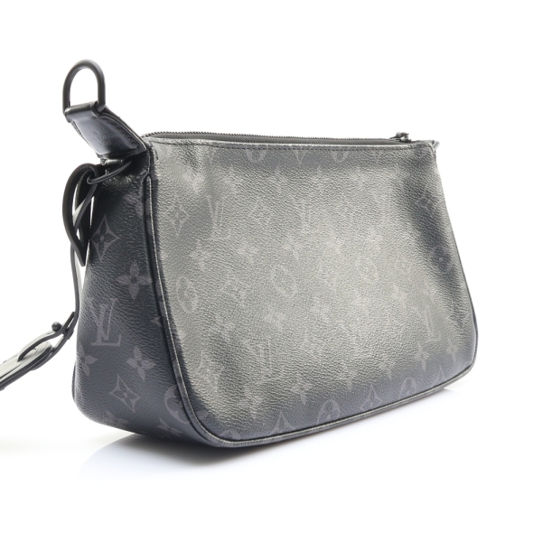 LOUIS VUITTON LV 路易威登 Pochette Accessoire XL 斜背包 黑色 原花帆布 M11741 【二手名牌 ...