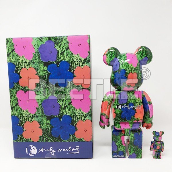 BEETLE BE@RBRICK ANDY WARHOL FLOWERS 藍花安迪沃荷100 400% | Yahoo拍賣