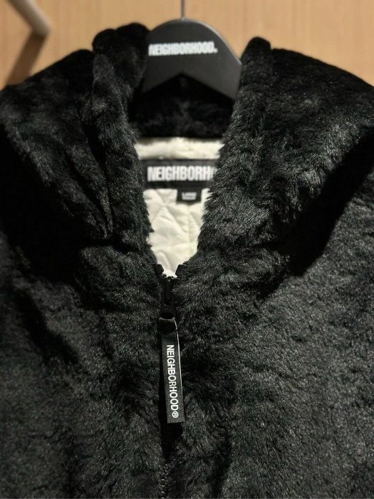 NEIGHBORHOOD FUR HOODED JK . AC Nbhd 黑色絨毛外套| Yahoo拍賣