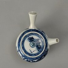 篩月庵竹泉制日本平安時代三浦竹泉造清水燒染付茶具原箱保存橫手公道杯
