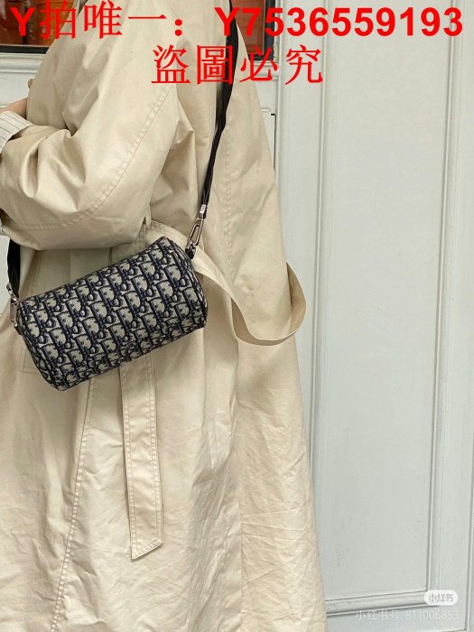 Dior迪奧單肩斜挎圓筒 男女同款 老花圓桶包Dioя Oblique Roller Bag 這款Dio