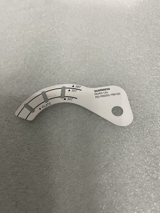 [ㄚ順雜貨鋪]SHIMANO  Y3GK89600 RD-R9250/R8150 導輪距離設定卡 後變速器張力設定用