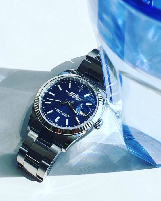 Rolex 勞力士 126234  藍色坑紋 蜂巢 特殊面 datejust dj36