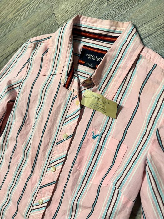 AMERICAN EAGLE OUTFITTERS 條紋上衣 長袖襯衫 全新 長袖衣 女裝 服飾 上衣 出清衣櫃