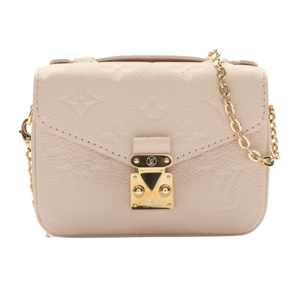 LOUIS VUITTON LV 路易威登 Micro Metis 肩背包 粉白色 原花帆布 M81390 【二手名牌BRAND OFF】