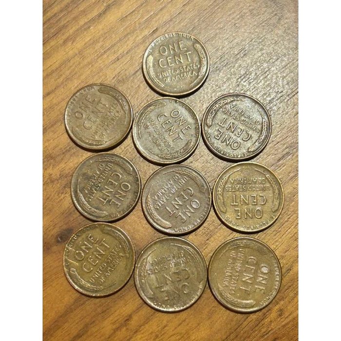 美品 United States of America Half dollar フラワーカービング レザー メンズ 二つ折り 財布 ブラウン Custom Antique Metal Replica 1959D Lincoln Penny Coin - US Penny