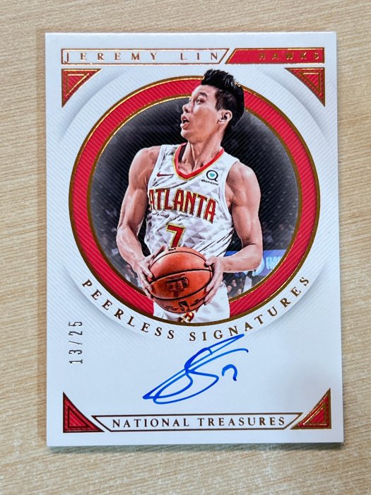 限量/25 Jeremy Lin 卡面簽 AUTO NATIONAL TREASURES 大國寶 2018-19 347 | Yahoo拍賣