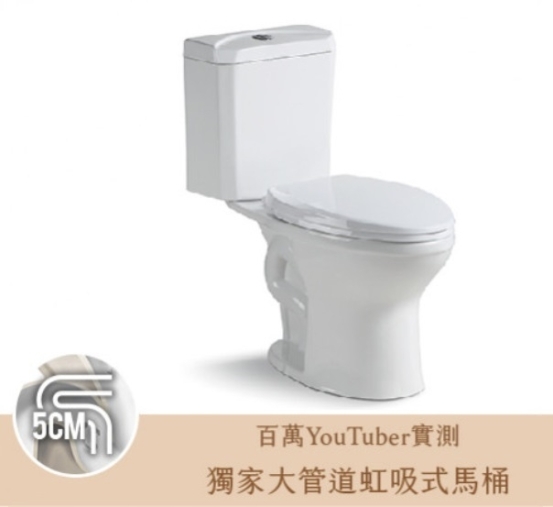 【麗室衛浴】美國KARAT 雙體馬桶K-2980 潔旺分體馬桶奈潔釉面 金級省水 附緩降馬桶蓋