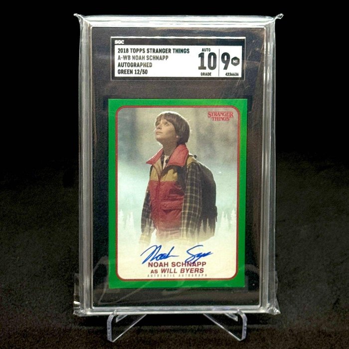2019 TOPPS 怪奇物語 第1季 卡簽 on card 不是貼紙 限量50 NOAH SCHNAPP /50 SGC10 卡9