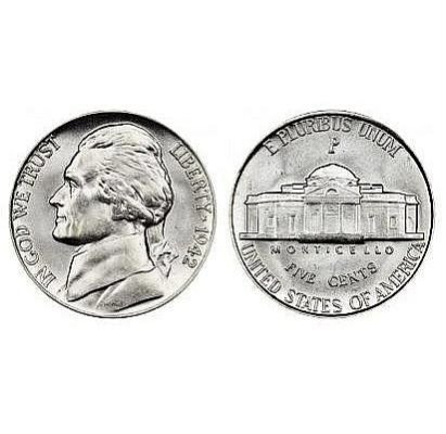 【H2Shop】美國 美元 5美分 5分 cents 1942-1945年 銀幣 銀元 S記 D記 P記 錢幣 硬幣 美金