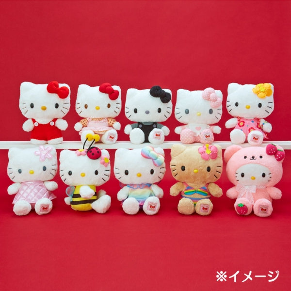 震撼精品百貨】Hello Kitty 凱蒂貓~HELLO KITTY 45周年紀念玩偶-黑白