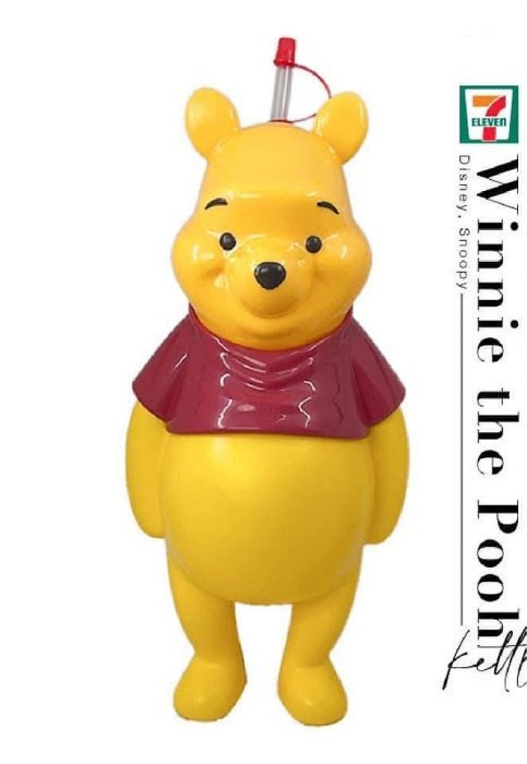 愛買物 特價 維尼迷必備 小熊維尼多功能大公仔32公分 維尼吸管水壺 存錢筒 迪士尼Winnie the Pooh公仔