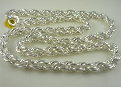 【金飾記錄】【990純銀】∪【純銀麻花項鍊3兩款】2尺=24吋=61公分可套頭