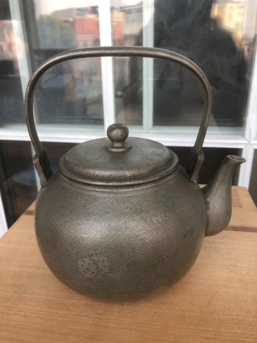 錫半 本錫茶壺 桑園の】日本老字號本錫錫半嵯峨野茶器組整組稀少美品！ 茶托