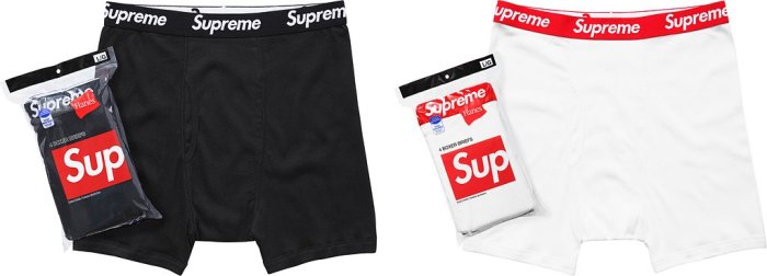 Supreme x Hanes Boxer Briefs黑色logo純棉四角內褲運動四角褲現貨S/M