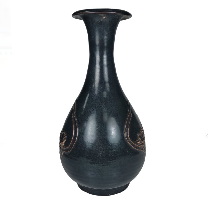 中国 骨董品 瓶 定窑 黑釉瓶 陶芸 古美術。 中国 骨董品 瓶 定窑 黑釉瓶 陶芸 古美術。