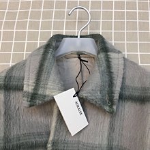 少穿近全新20AW AURALEE SURI ALPACA SHAGGY CHECK BLOUSON GRAY GREEN