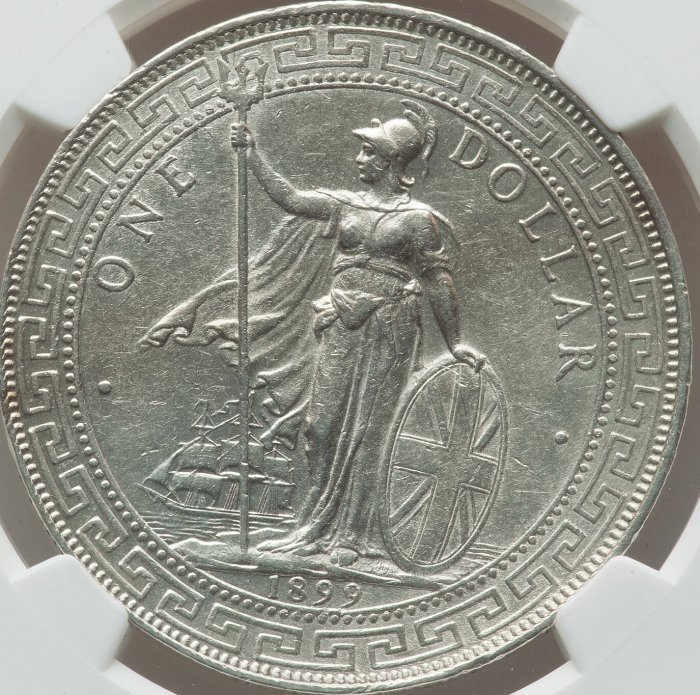 香港壹圓銀貨 古銭大型硬貨 1901年 イギリス貿易銀貨 1ドル硬貨 古銭