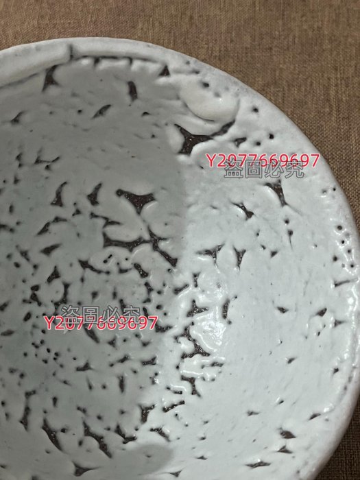 日本帶回壽雪白萩釉鬼萩割高臺茶碗萩燒光彩庵山根清玩作上位作品