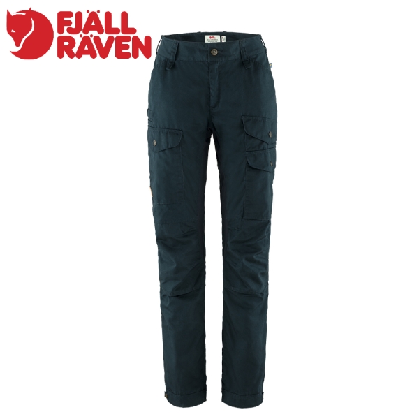【Fjallraven 小狐狸 女 Vidda Pro Ventilated長褲《暗深藍》】F86702/登山褲/健行褲/休閒褲
