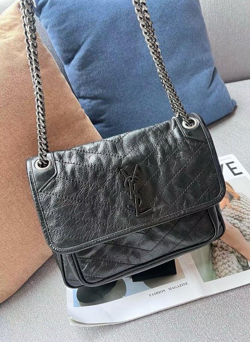 YSL niki 黑銀中號